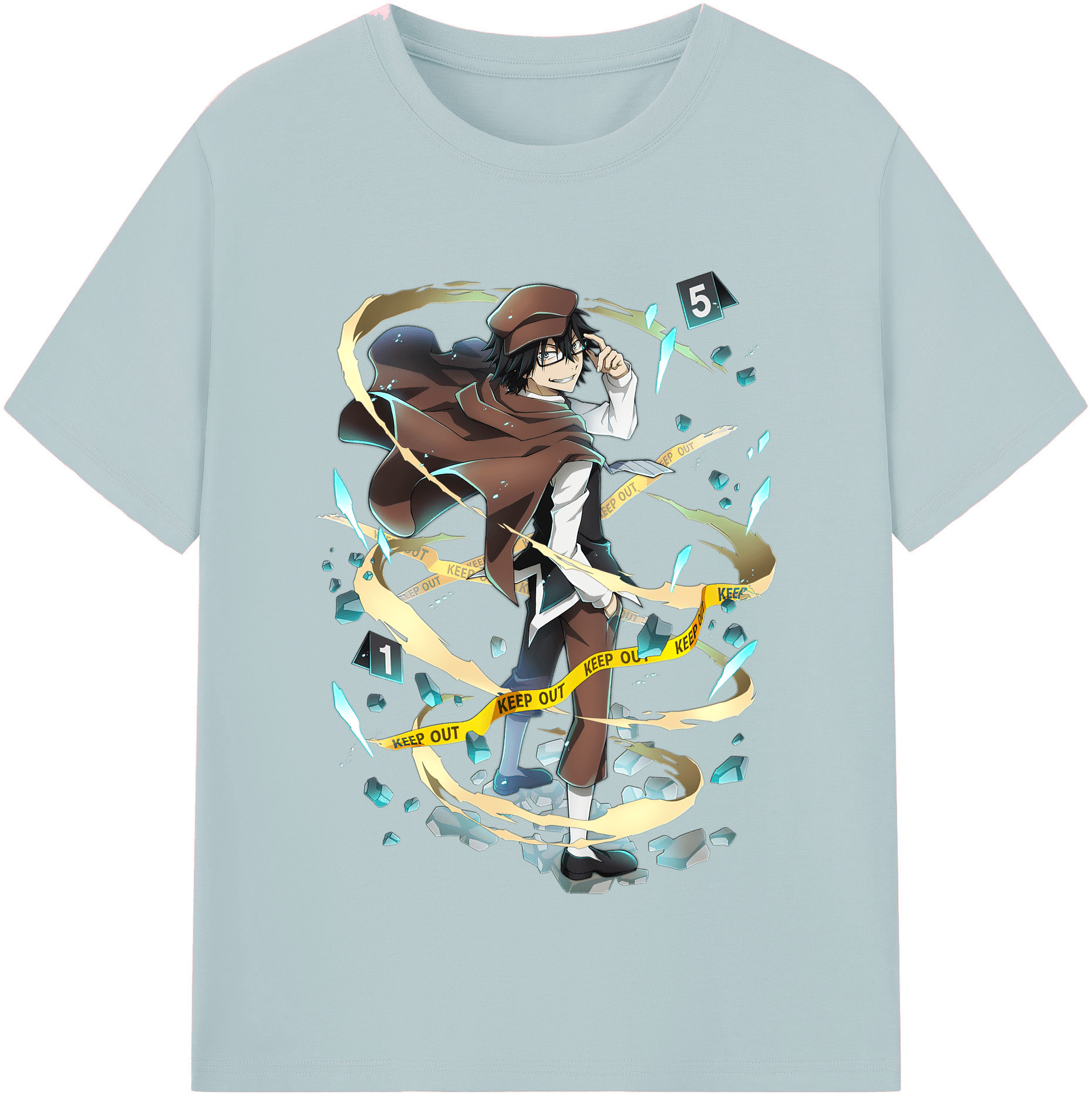 （画像用） 文豪ストレイドッグス Bungo Stray Dogs 綿100％半袖Tシャツ（フロントプリント）